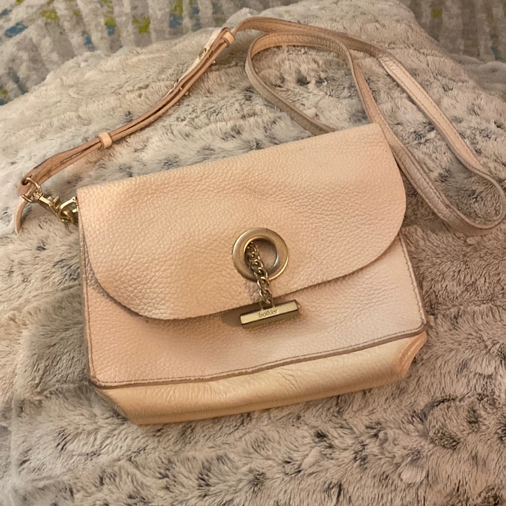 Super Cute Baby Pink Leather with Gold Accents Botkier crossbody bag